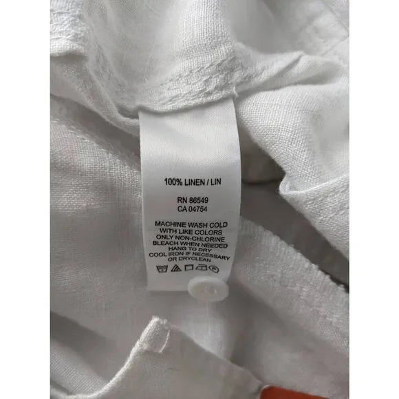 Tommy Bahama Aubrey fit Women’s White Linen Cropped Pants Sz 6 NWT - Picture 6 of 10